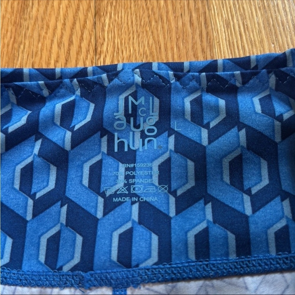 J. McLaughlin Rhonda Vibrant Blue Geometric Leggings - Picture 5 of 5